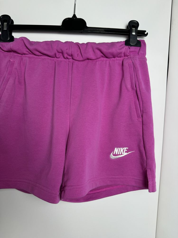Шорти nike рожеві шортики найк спортивні хлопкові трикотаж