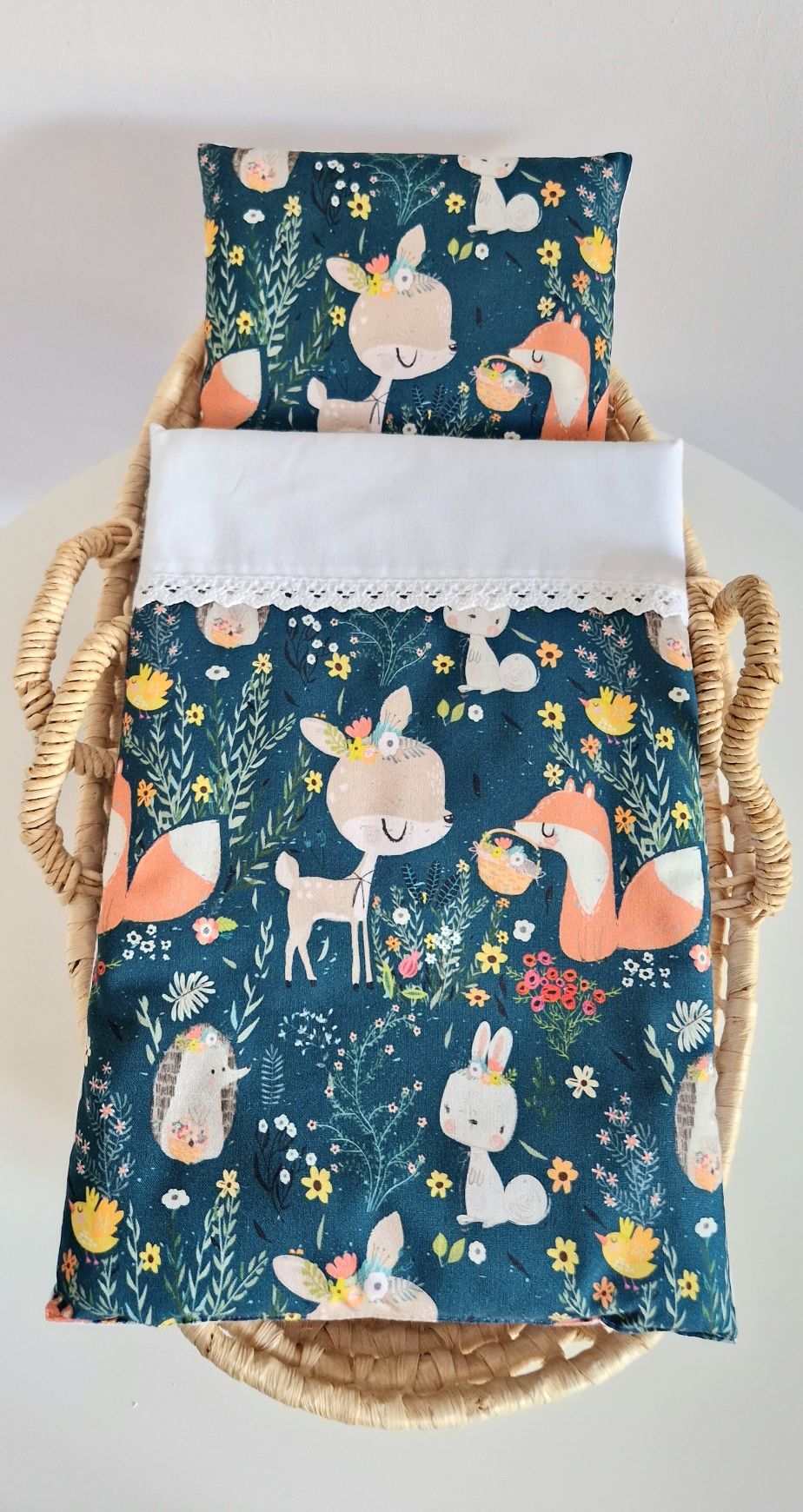 NOWY Komplet pościeli dla lalek i przytulanek Handmade