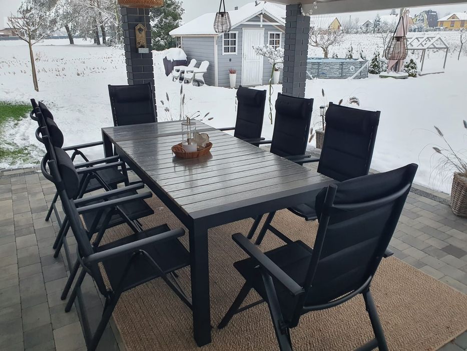 Zestaw mebli ogrodowych, meble ogrodowe aluminiowe 8 osobowy!