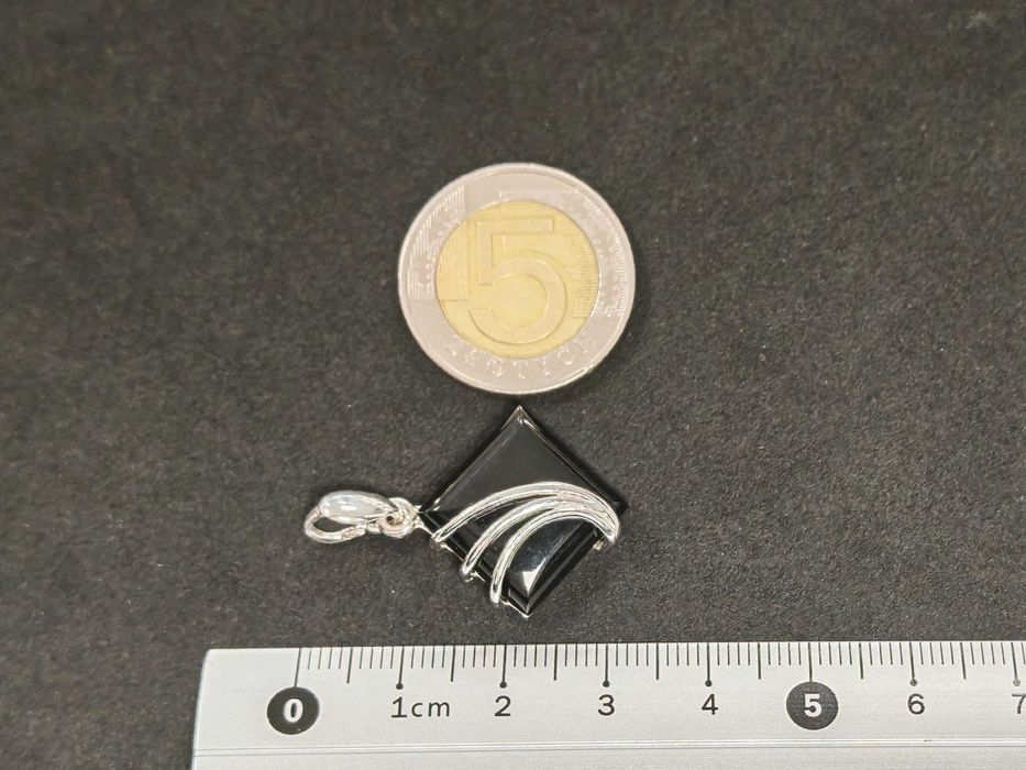 Elegancka zawieszka z Onyksem p925 4,45g 3,3x2,1cm