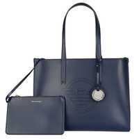 EMPORIO ARMANI luksusowa torebka SHOPPER bag NAVY