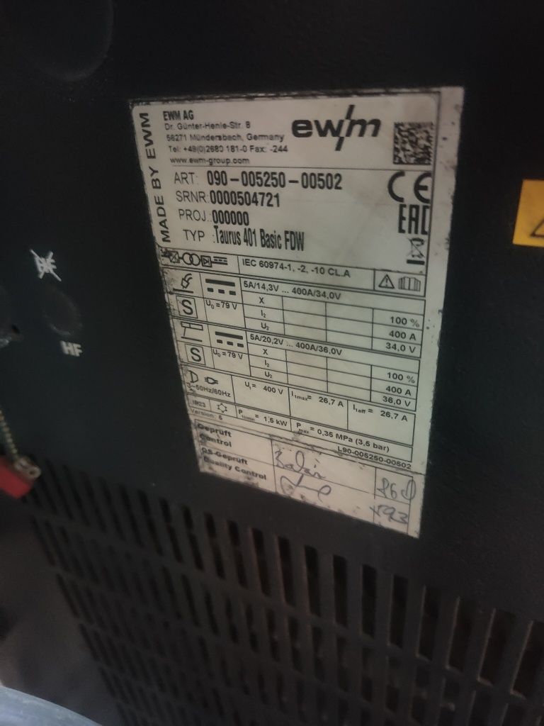 Spawarka MIG/Mag Ewm 401 Basic FDW