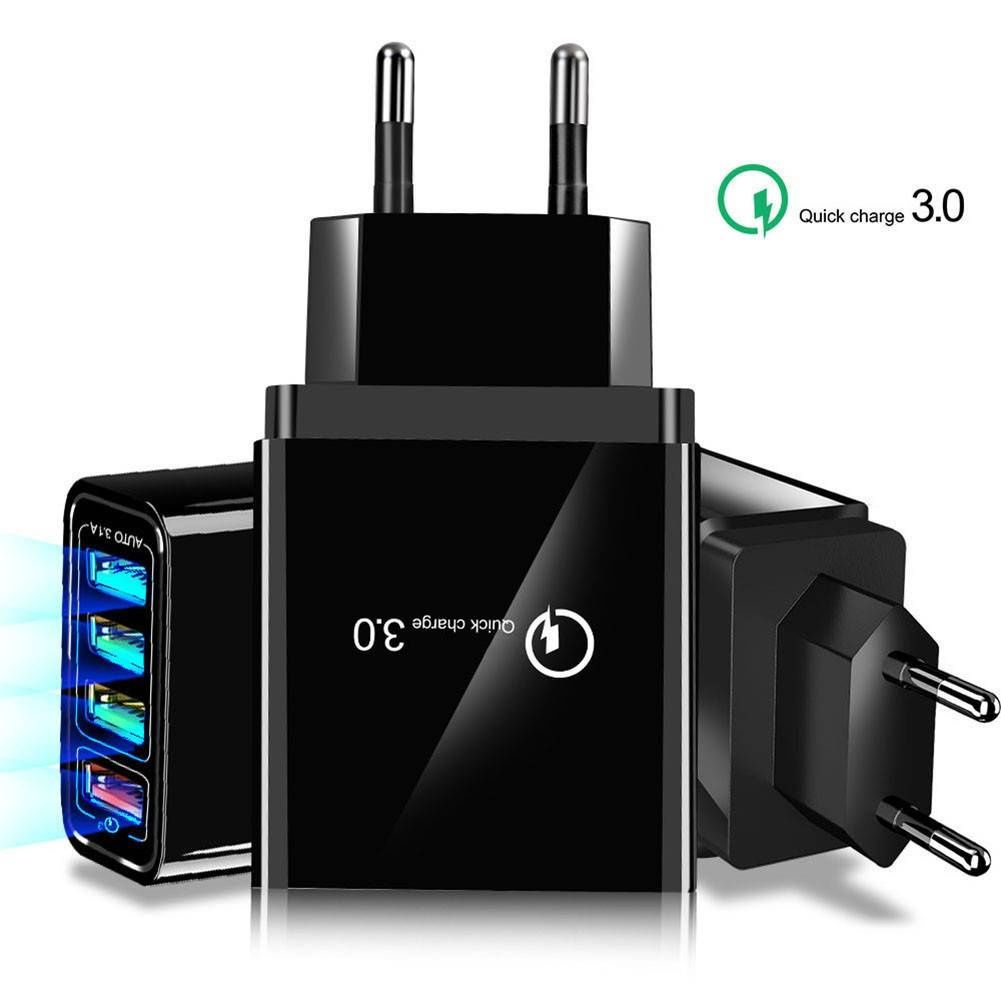 Ładowarka Sieciowa 3Xusb + Usb Qc3.0