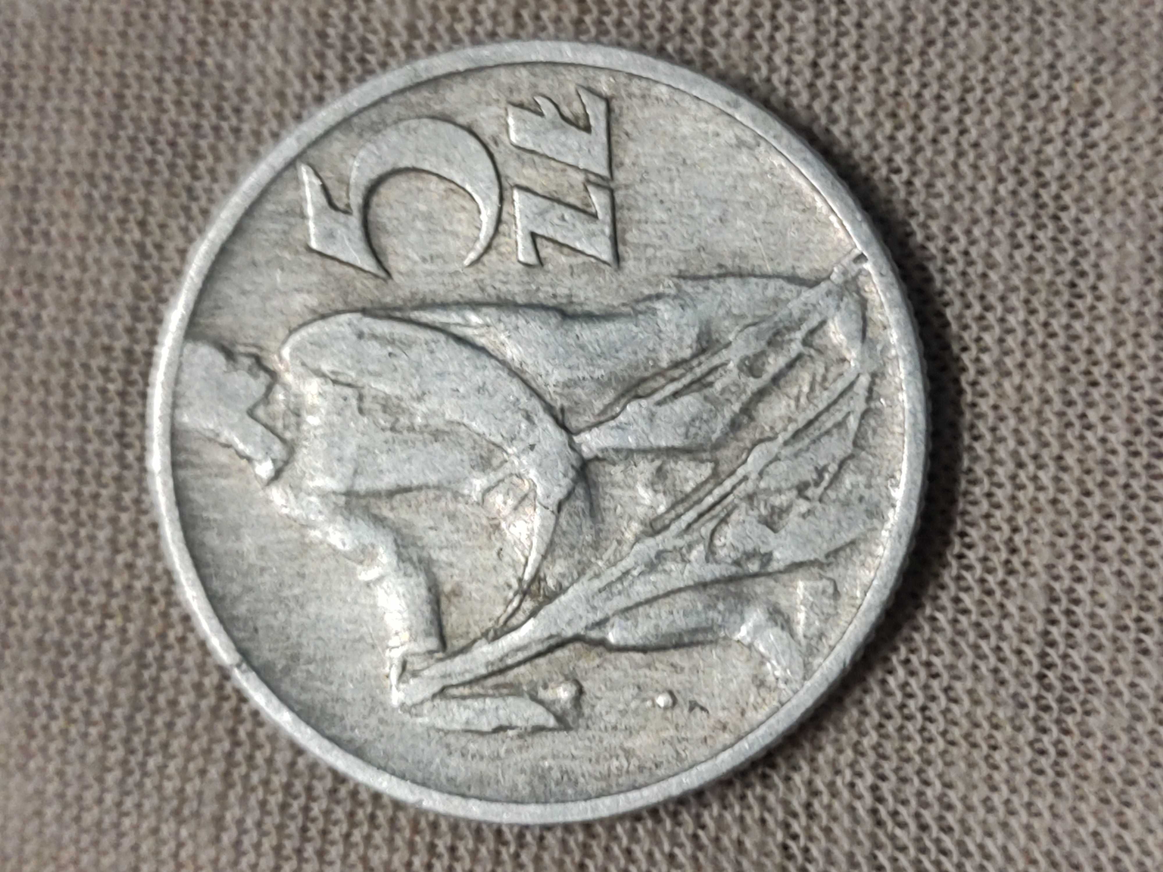 Moneta PRL 5 zł Rybak 1959 r tzw chuda ręka