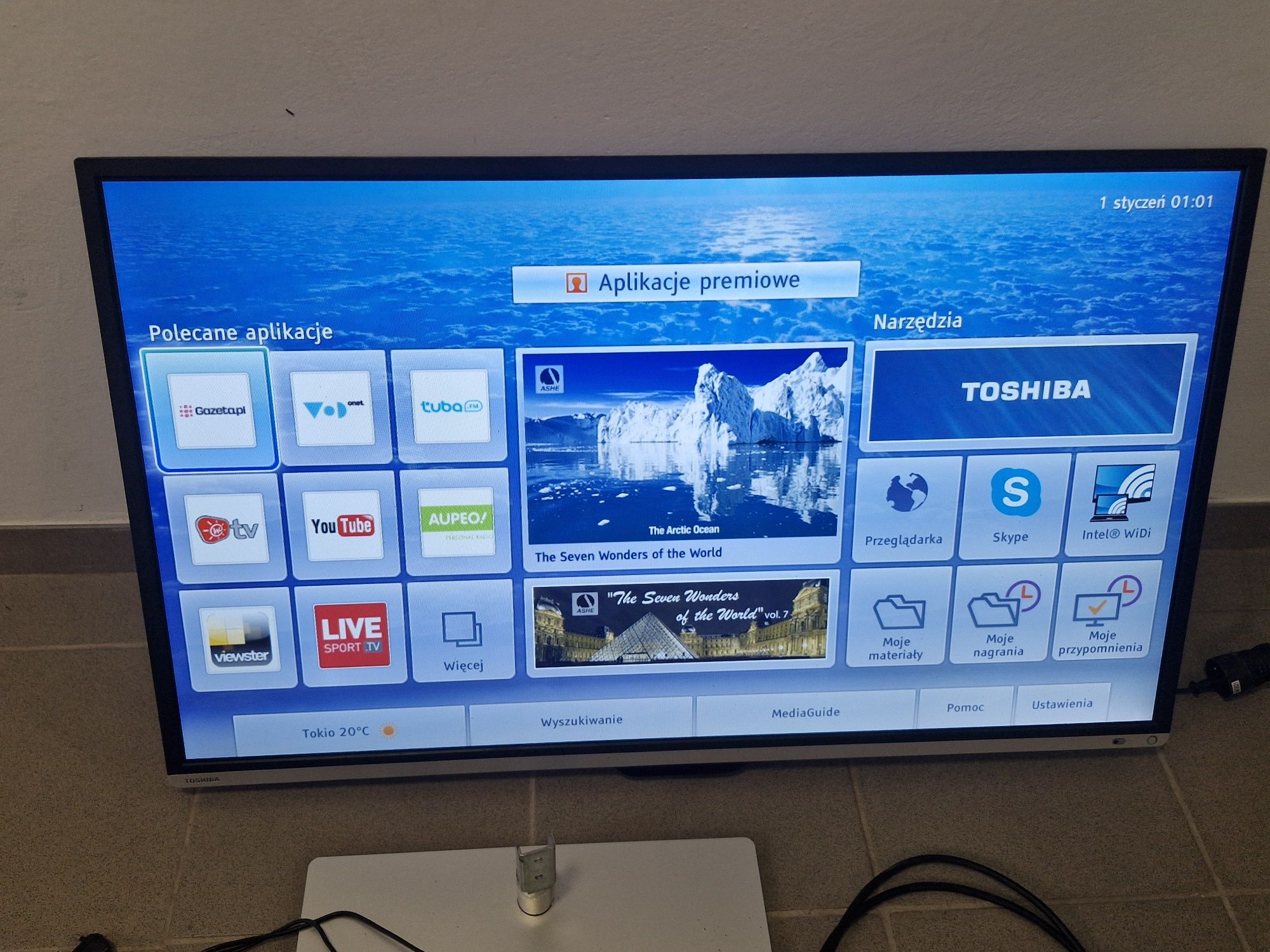 Sprzedam telewizor Toshiba 40 cali LCD dekoder, uchwyt/wieszak