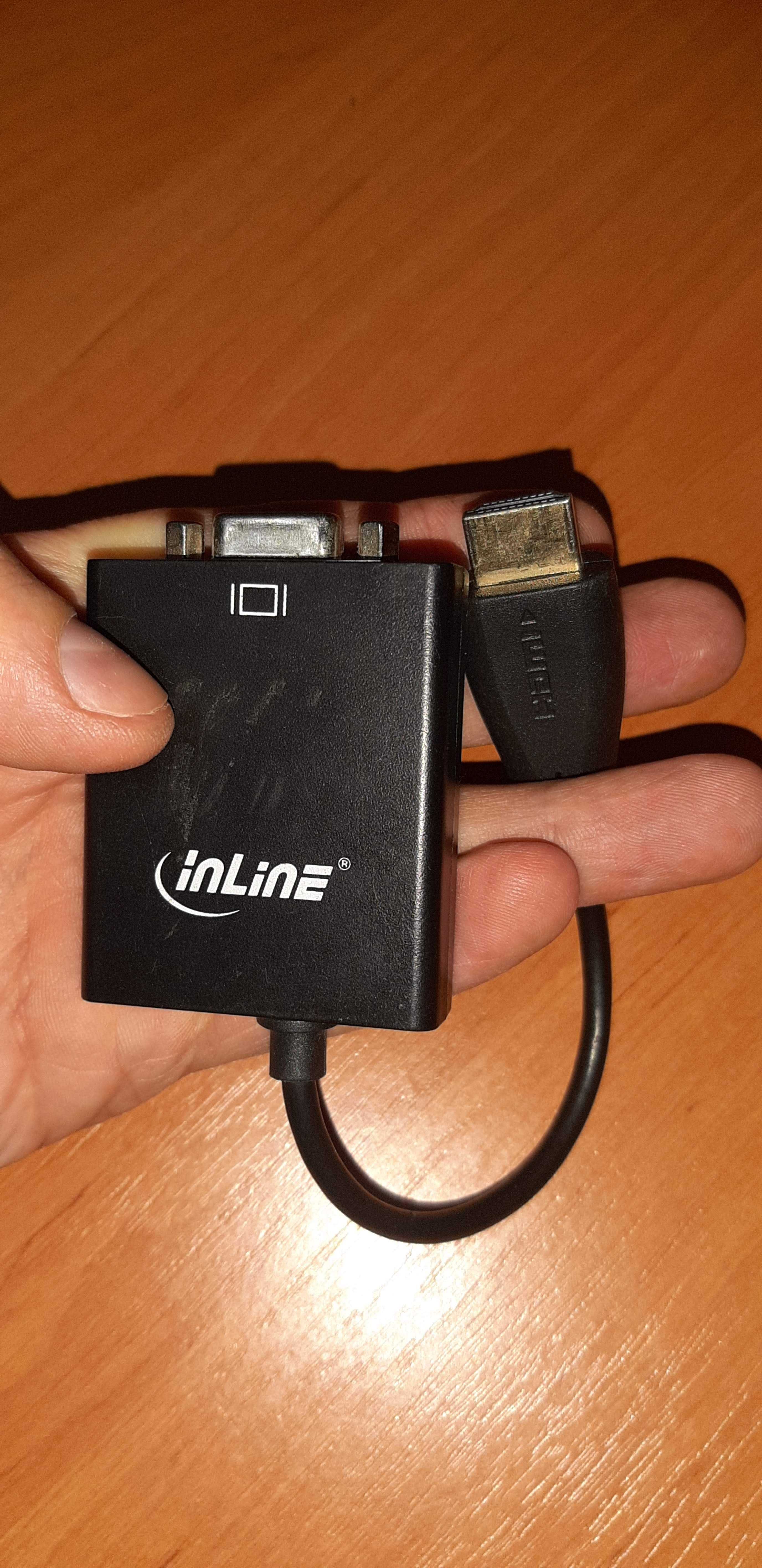 INLINE converter Adapter HDMI-VGA CABLE, WITH AUDIO micro usb power