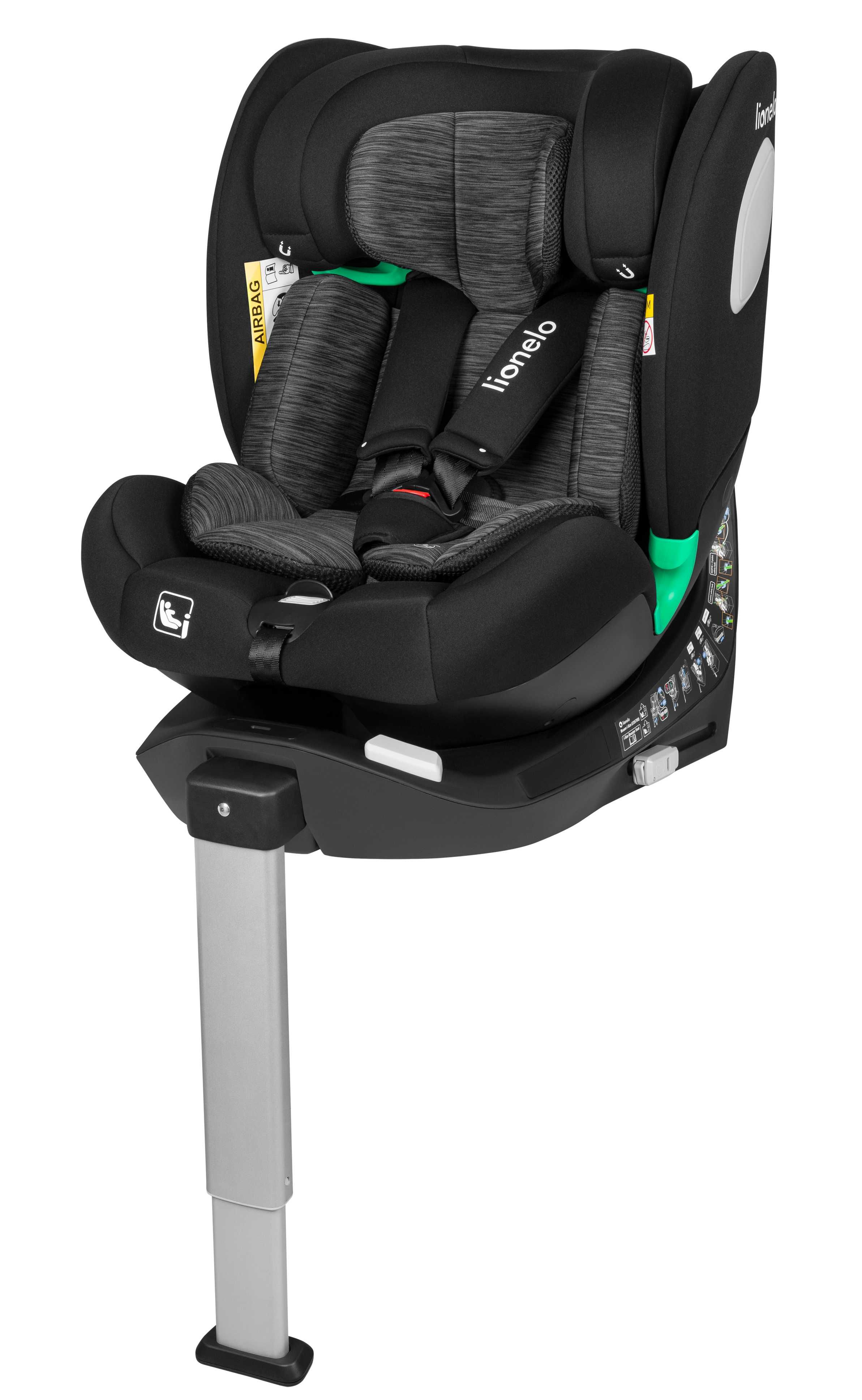 FOTELIK SAMOCHODOWY Obrotowy Przód Tył BRAAM ISOFIX 0-36kg do150cm 12l