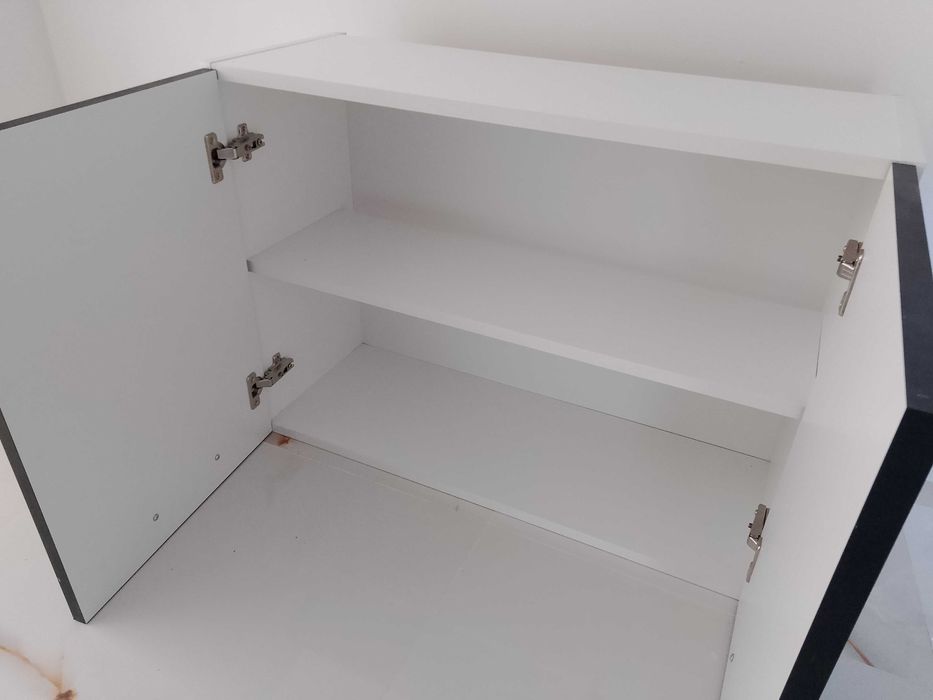 Szafka wisząca Czarna Wysoki połysk kuchnia kuchenna Szeroka 80cm duża