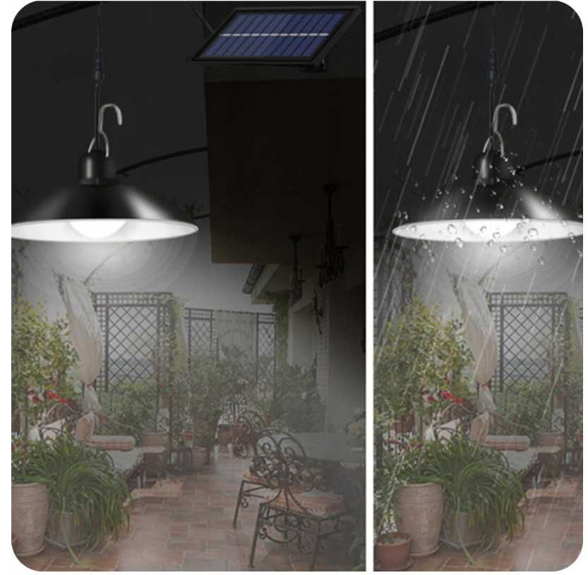 Nowoczesna LAMPA SOLARNA Ogrodowa Wisząca Żyrandol Lampy (OKAZJA)