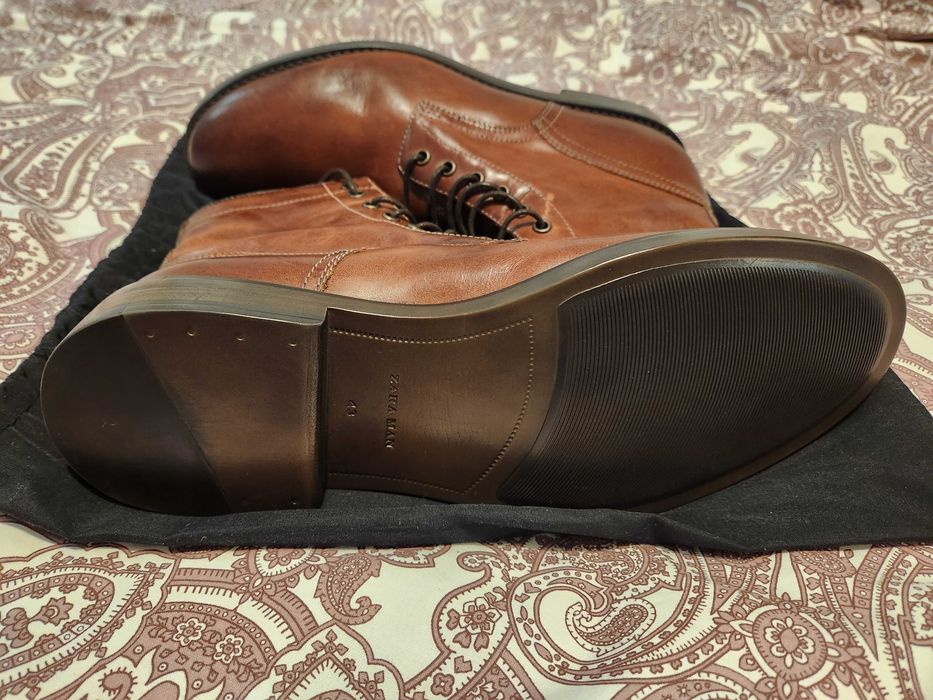 Nova Bota em pele natural cor marrom 43/44