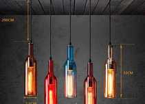Светильник в форме бутылки Bottle красный