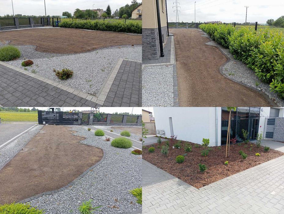 Zakładanie trawnika równanie terenu glebogryzarka kosiarka avant iseki