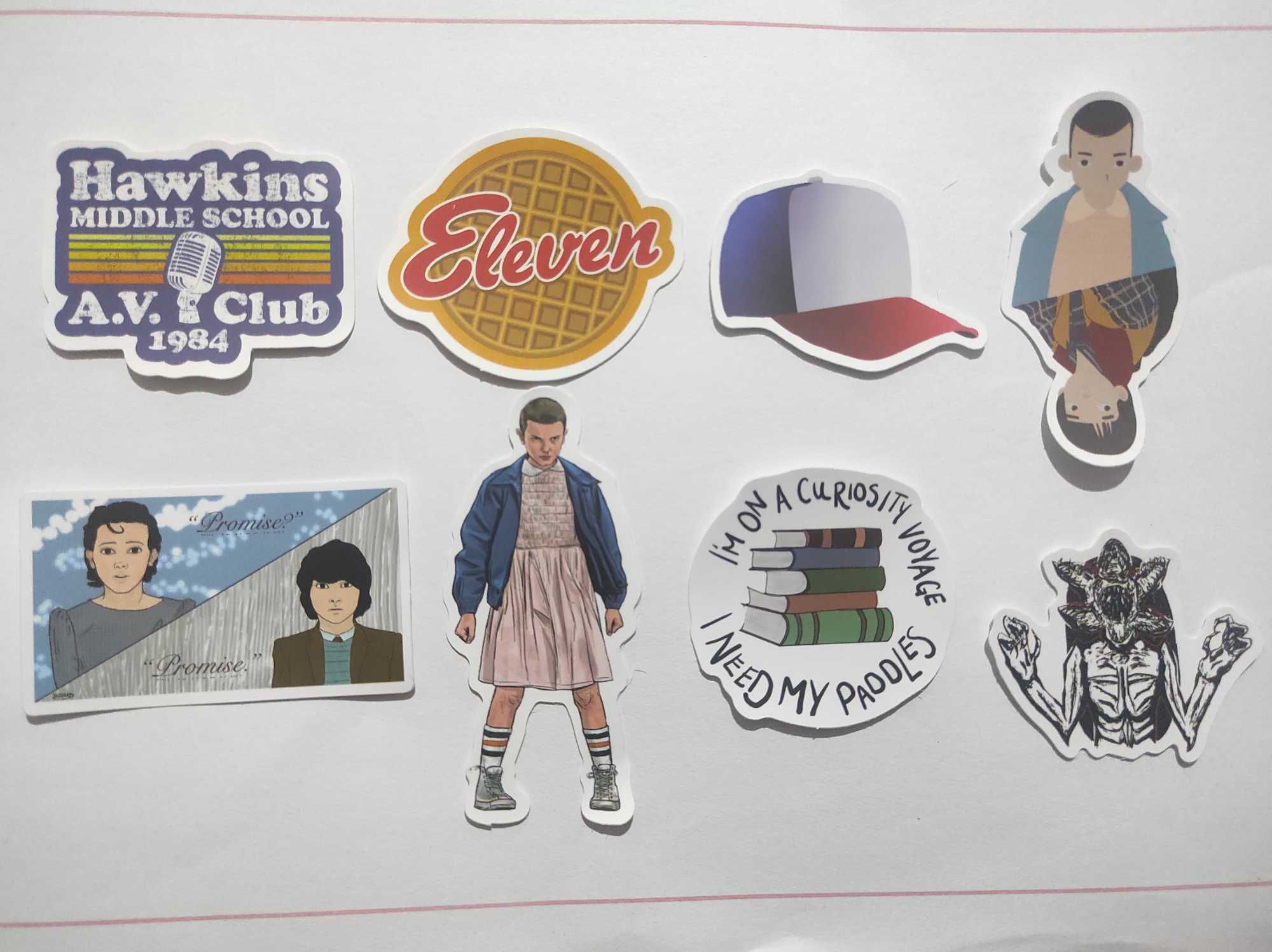 Stickers/Autocolantes com tema de Stranger Things