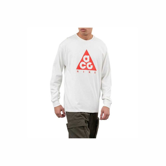 Лонгслів Nike ACG Long Sleeve Logo Tee White - Red Logo