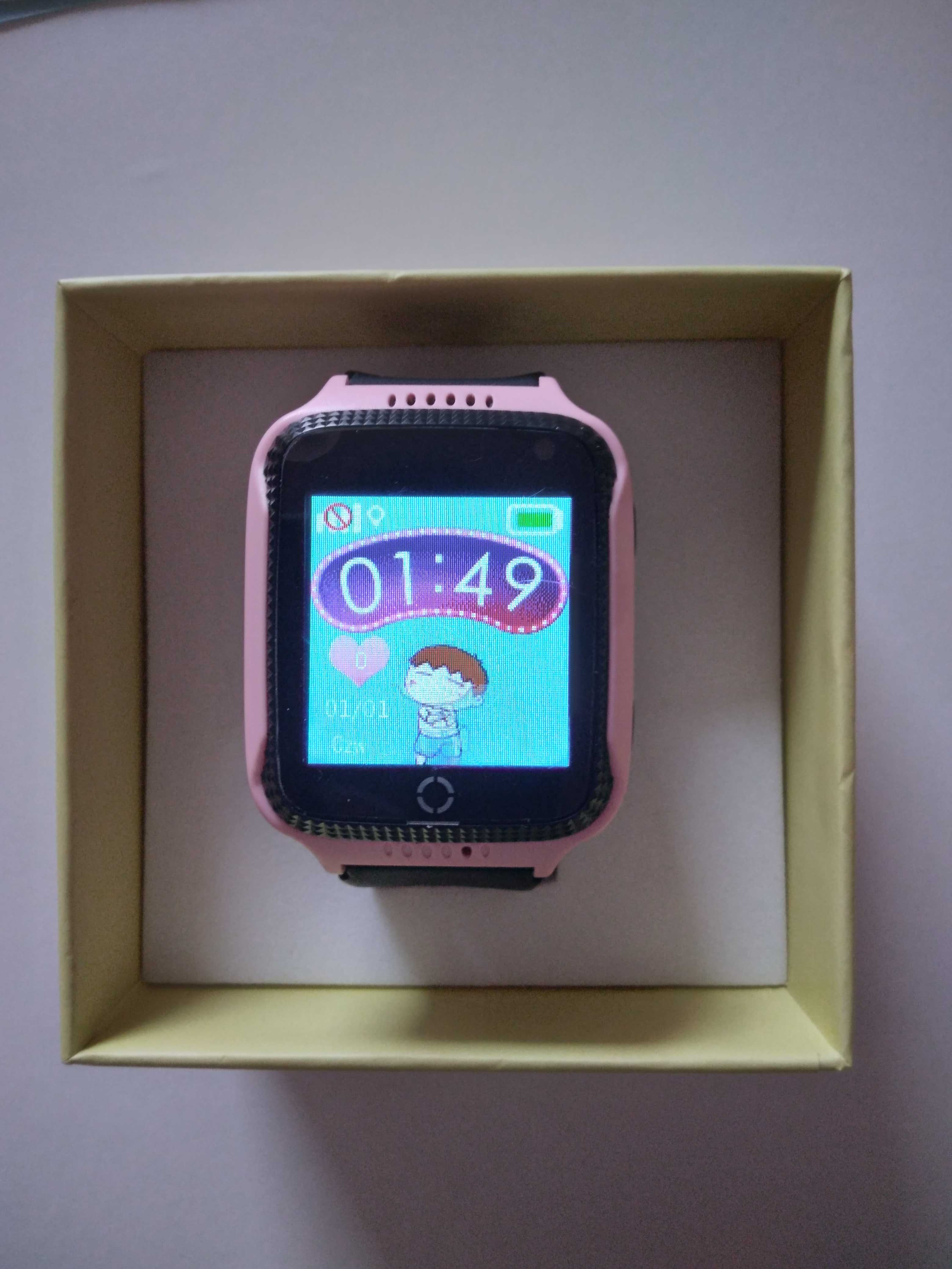 Smartwatch dziecięcy zegarek dla dziecka g900a różowy GPS aparat  nowy