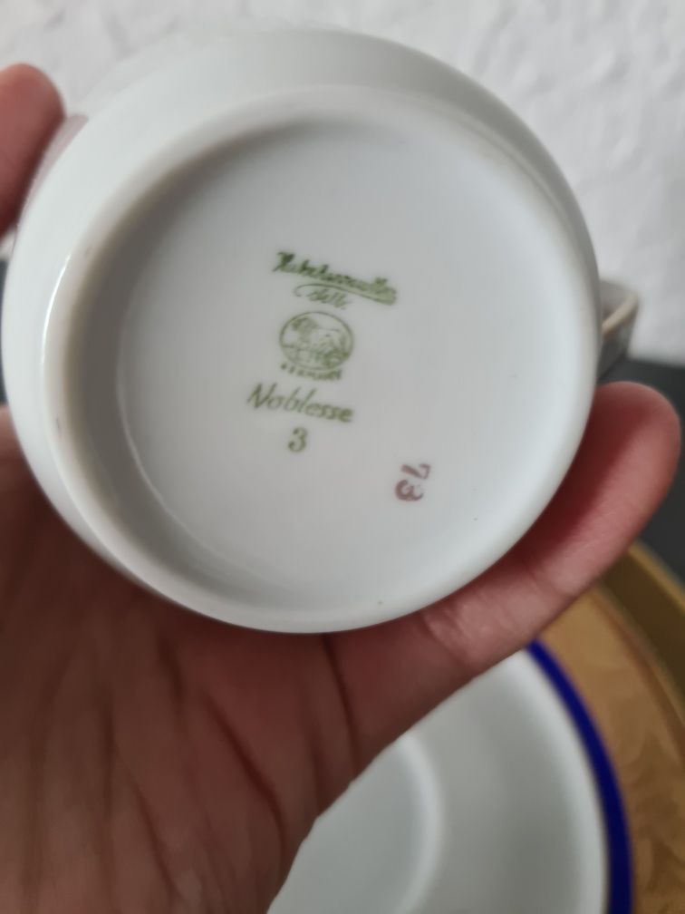 Serwis śniadaniowy zlocony hutschenreuther stara porcelana