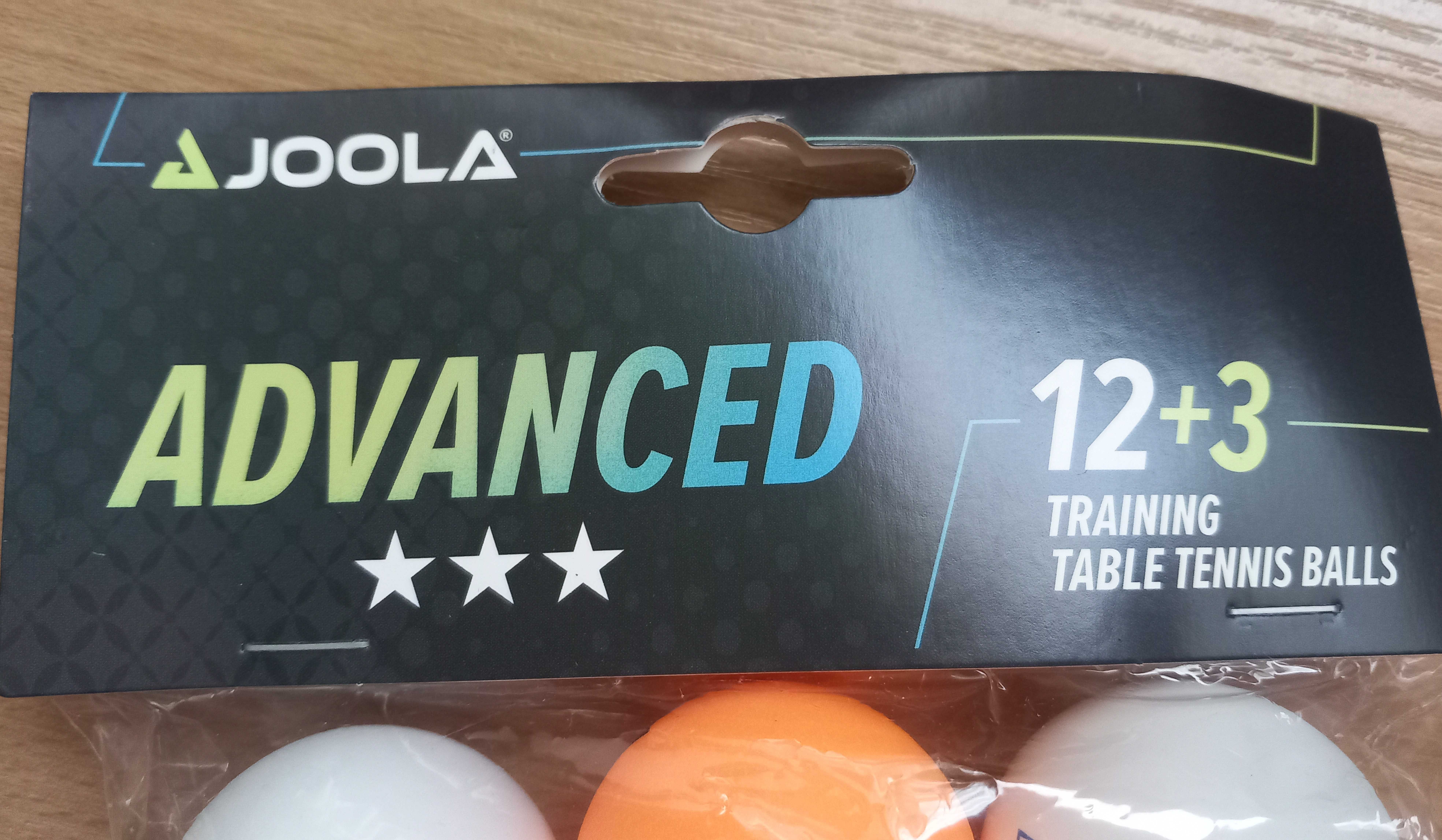 JOOLA Advanced 12+3 piłeczki do tenisa stołowego ping ponga NOWE