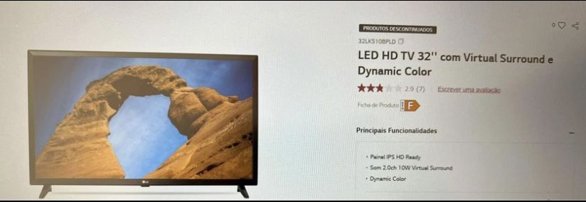 Tv led LG 32 polegadas como nova