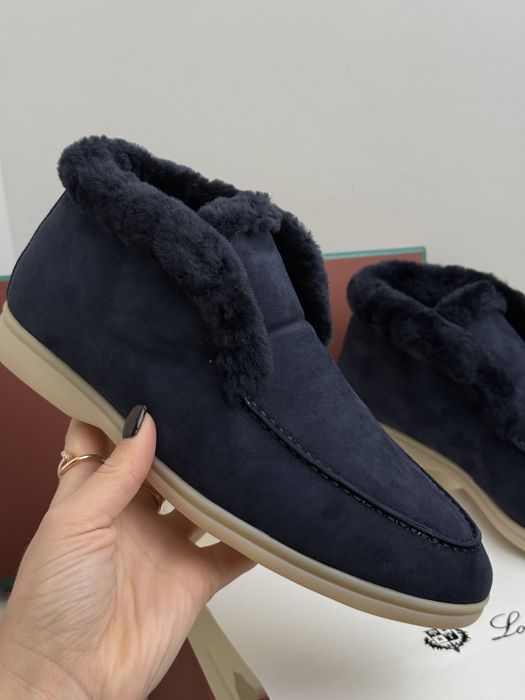 Лофери лоро піана LORO PIANA зимові замшеві утеплені