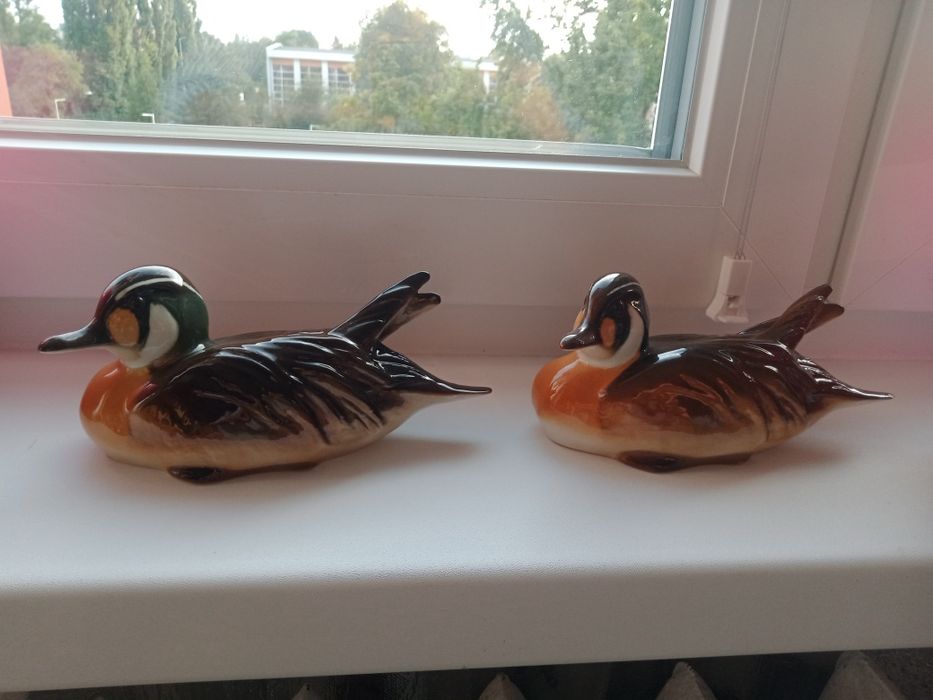 Kaczka ptak porcelanowa Łomanosow