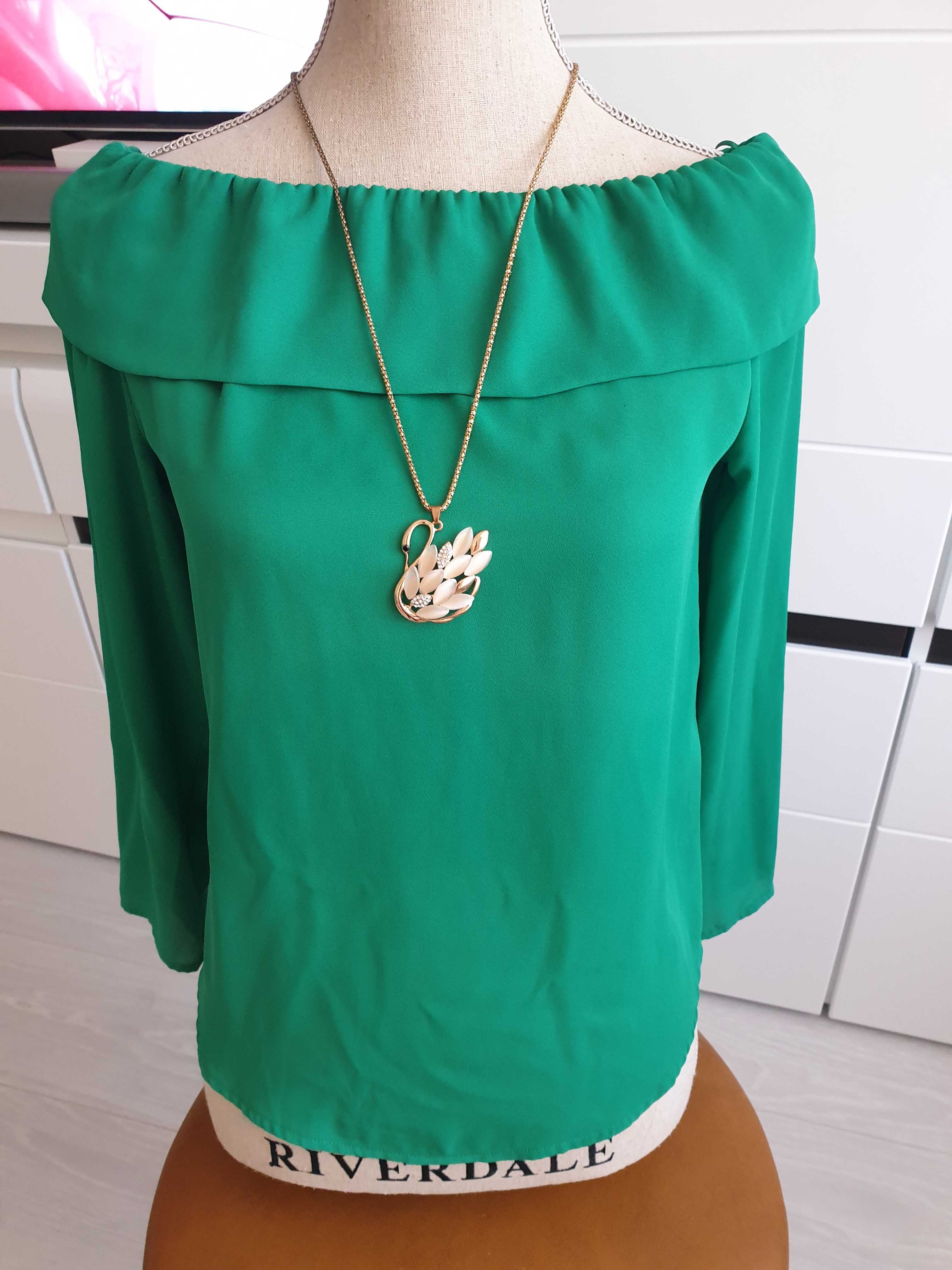 Bluzeczka Gina Tricot butelkowa zieleń Rozmiar 34