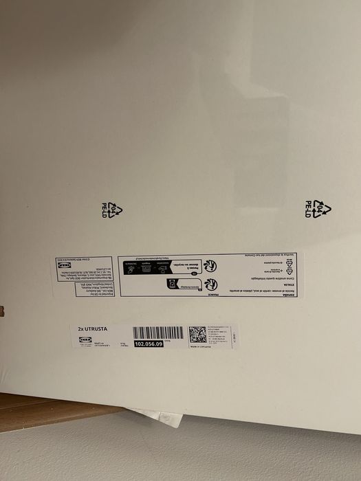 Ikea UTRUSTA białe półki 80x37 cm METOD NOWE