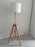 Lampa podłogowa ikea lauters jesion / biały