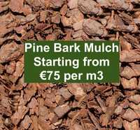 Pine Bark Mulch/ Casca de Pinheiro - BigBag ou Granel -  (Delivery)