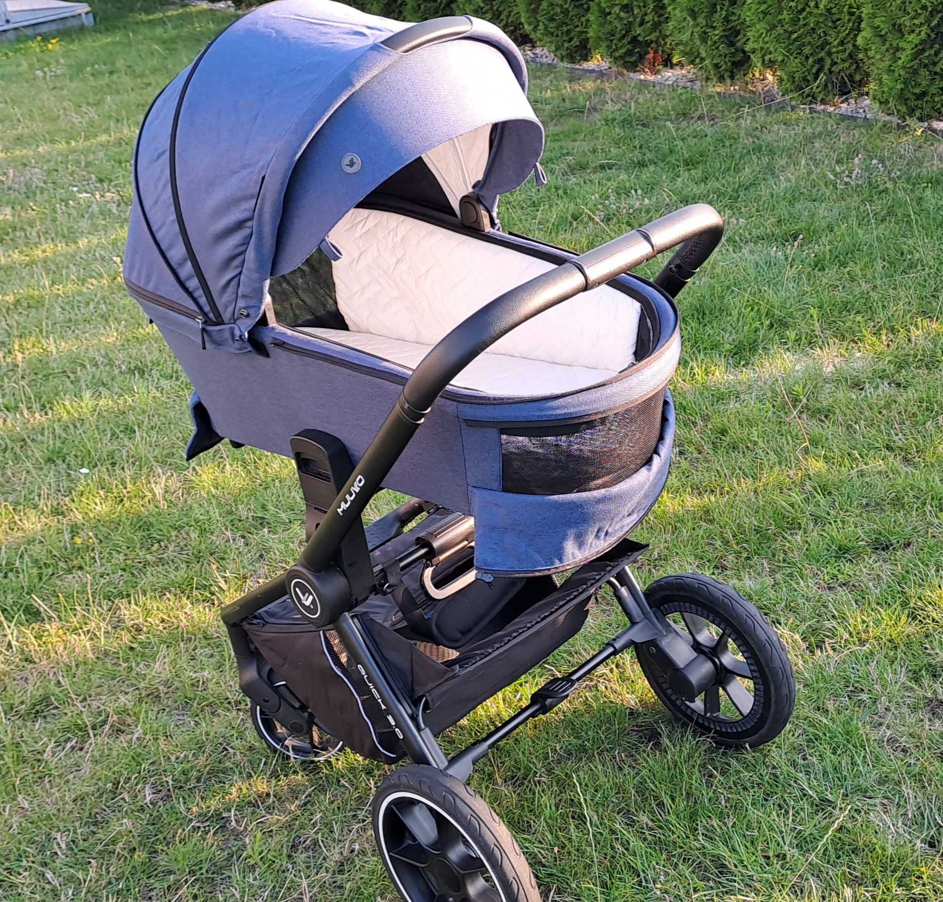 Wózek MUUVO QUICK 3.0., 2w1 gondola i spacerówka + gratis