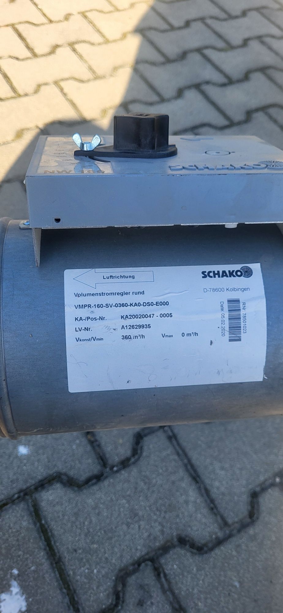 Regulator przepływu powietrza Schako 160