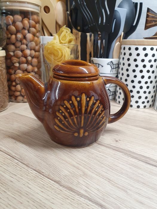 Imbryk PRL zaparzacz czajniczek porcelana jak Mirostowice Pruszków