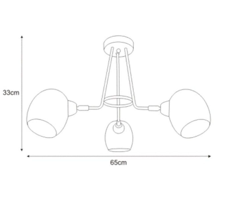 Kaja żyrandol lampa trzy żarówki