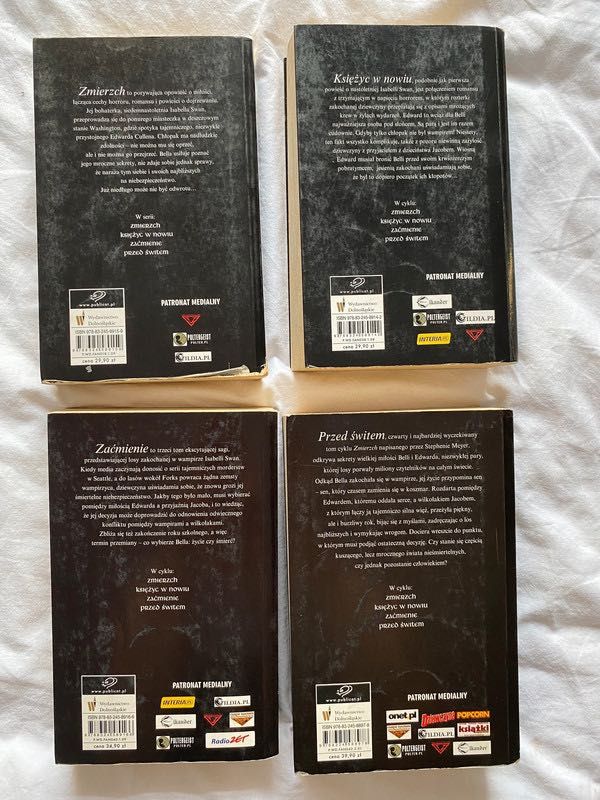 saga Zmierzch Księżyc w Nowiu Zaćmienie Przed Świtem Stephenie Meyer