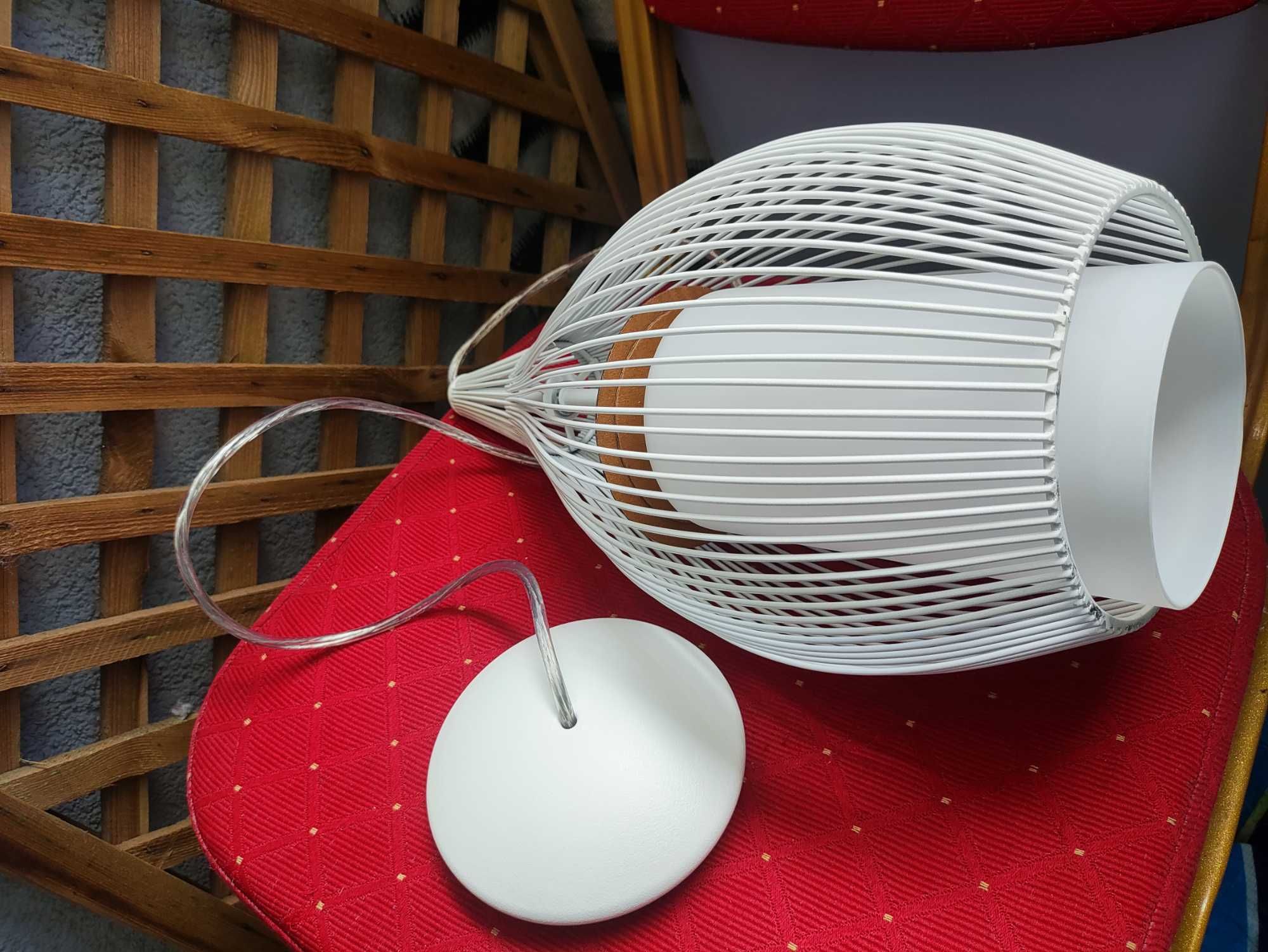 Lampa Biała wisząca metalowa żyrandol Eglo Razoni 92251 sufitowa sufit