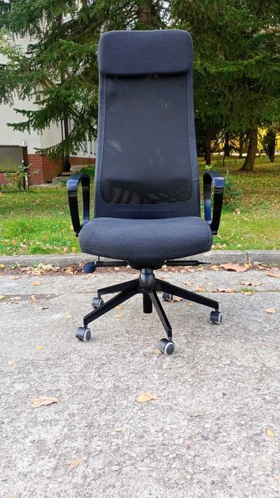 Fotel biurowy ergonomiczny MARKUS  ciemnoszary krzesło fotele krzesła
