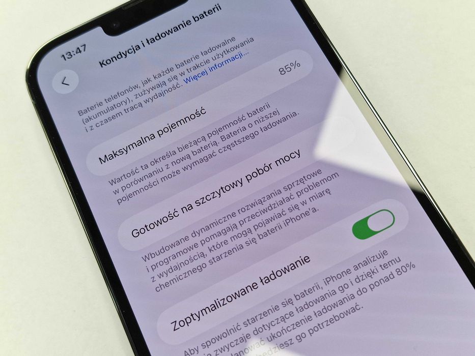 Iphone 13 PRO MAX 256GB/ Green/ Zielony/ Bat 85%/ Grade A + ładowarka