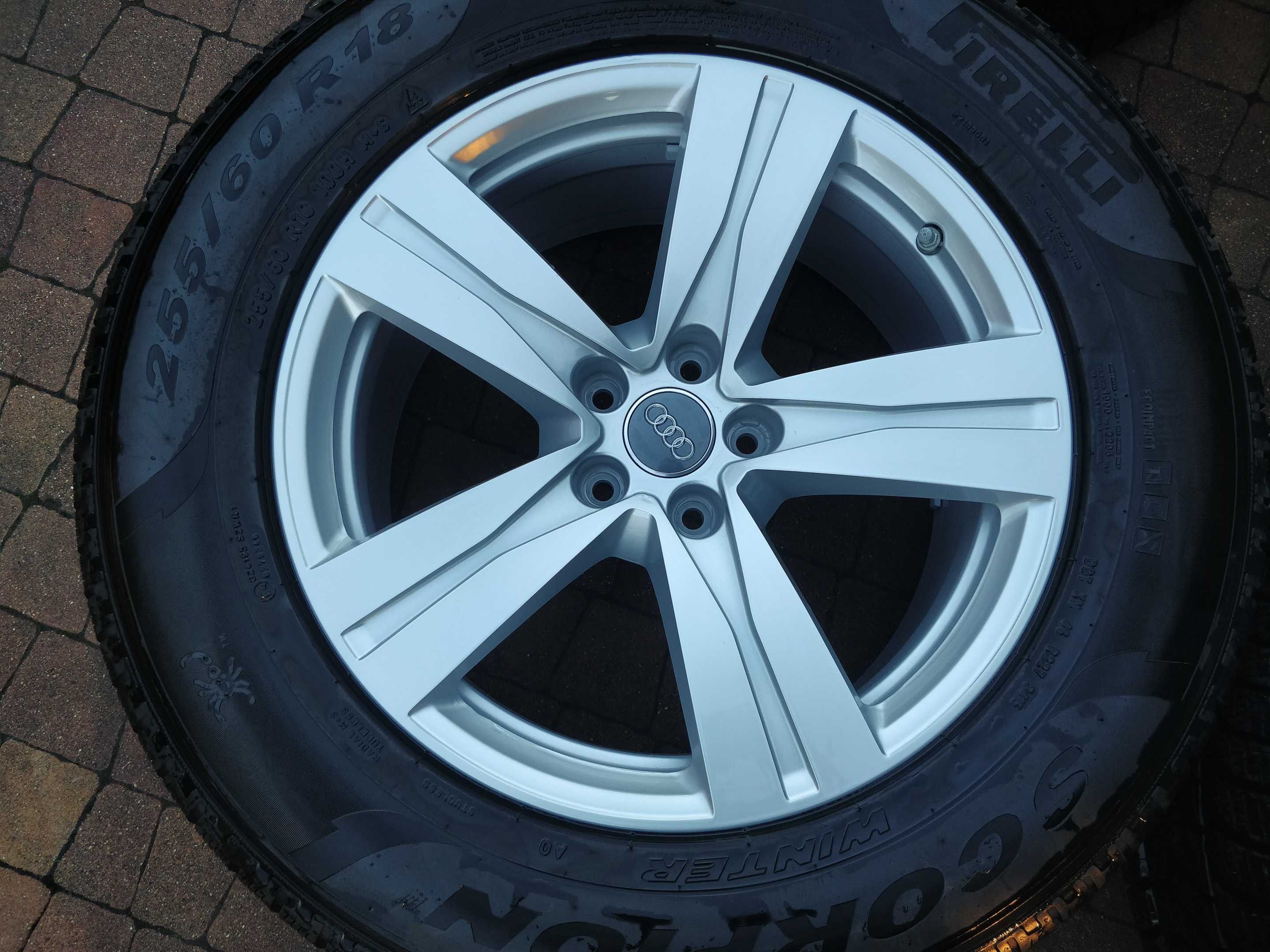 3493. Koła zimowe Audi Q7 4M0 oryginalne 5x112 ET25 255/60/18 Pirelli
