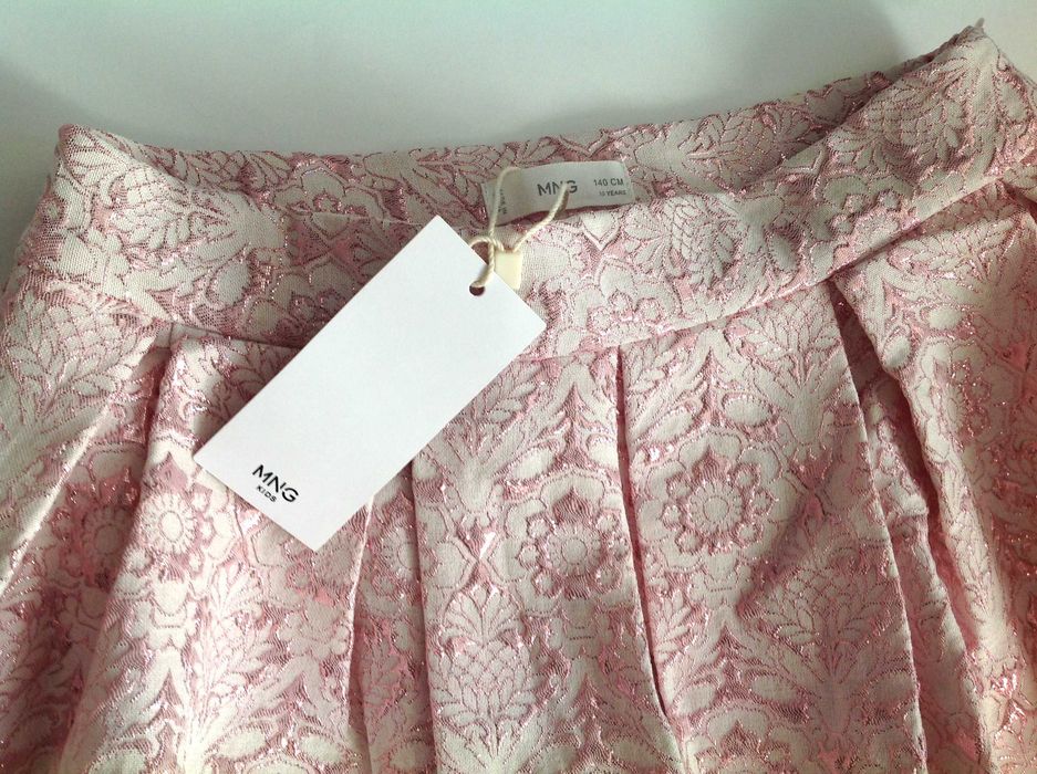 MANGO żakardowa spódnica na tiulowej halce 10 lat