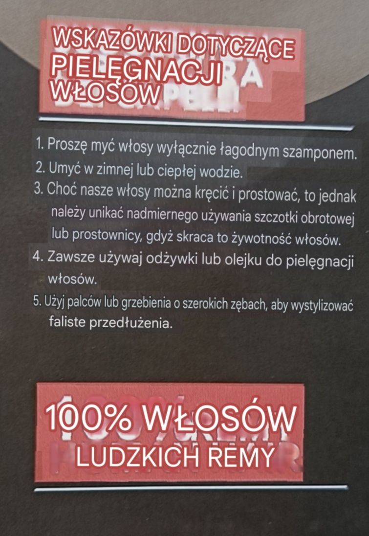 Zestaw pasm naturalnych włosów blond