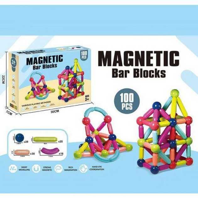 Дитячий магнітний конструктор "Магнітні блоки"/Magnetic sticks