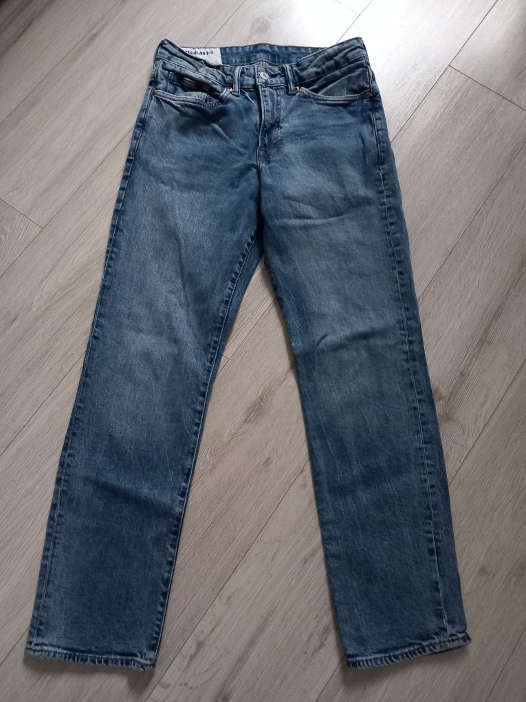 Spodnie jeansowe dżinsy regular fit 29/32 H&M