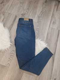 Sinsay spodnie jeans 38 damskie granatowe