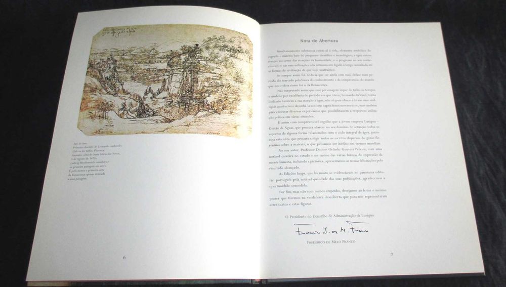 Livro Tratados da Água de Leonardo Da Vinci Numerado