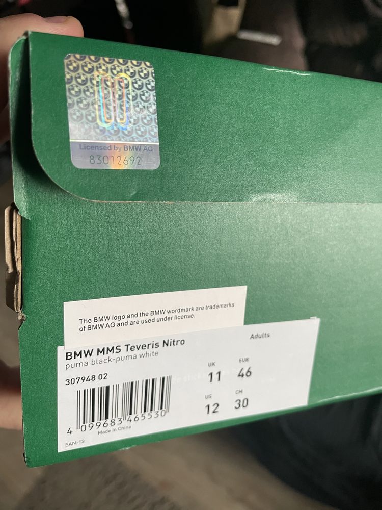 Кросовки пума Puma NITRO BMW mms teveris US 12 (46)