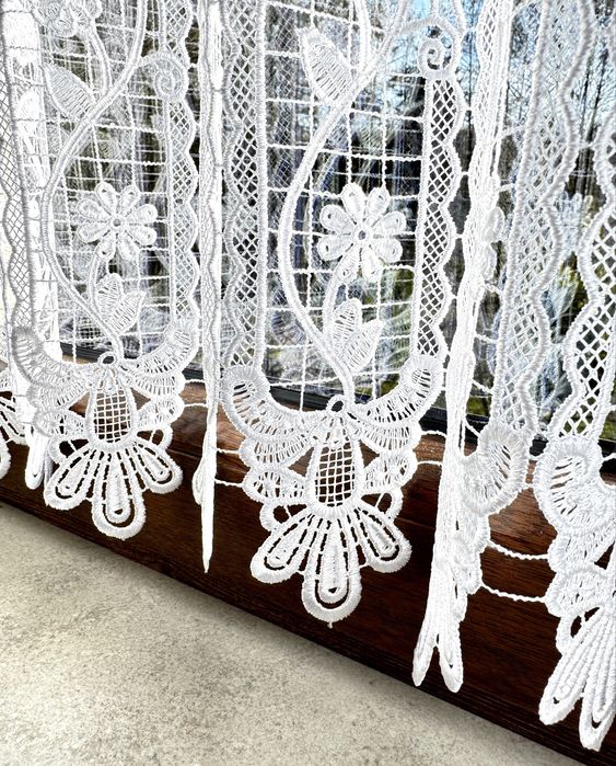 Zazdrostka Gipiura Biała Firanka Do Pokoju Do Kuchni Na Wymiar 40 wys