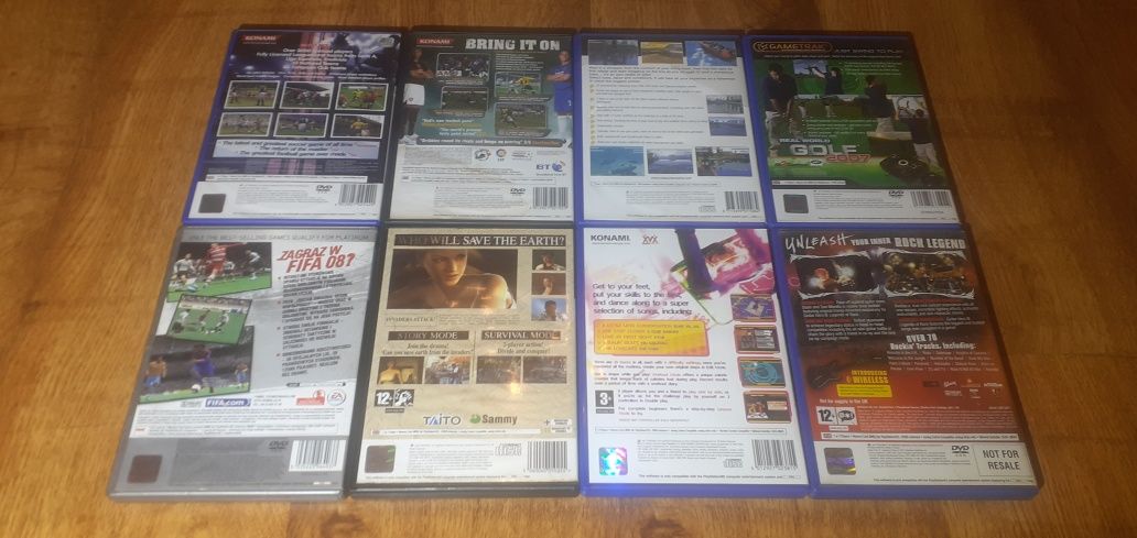 Zestaw ośmiu gier playstation2