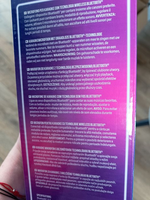 Mikrofon bluetooth z efektami