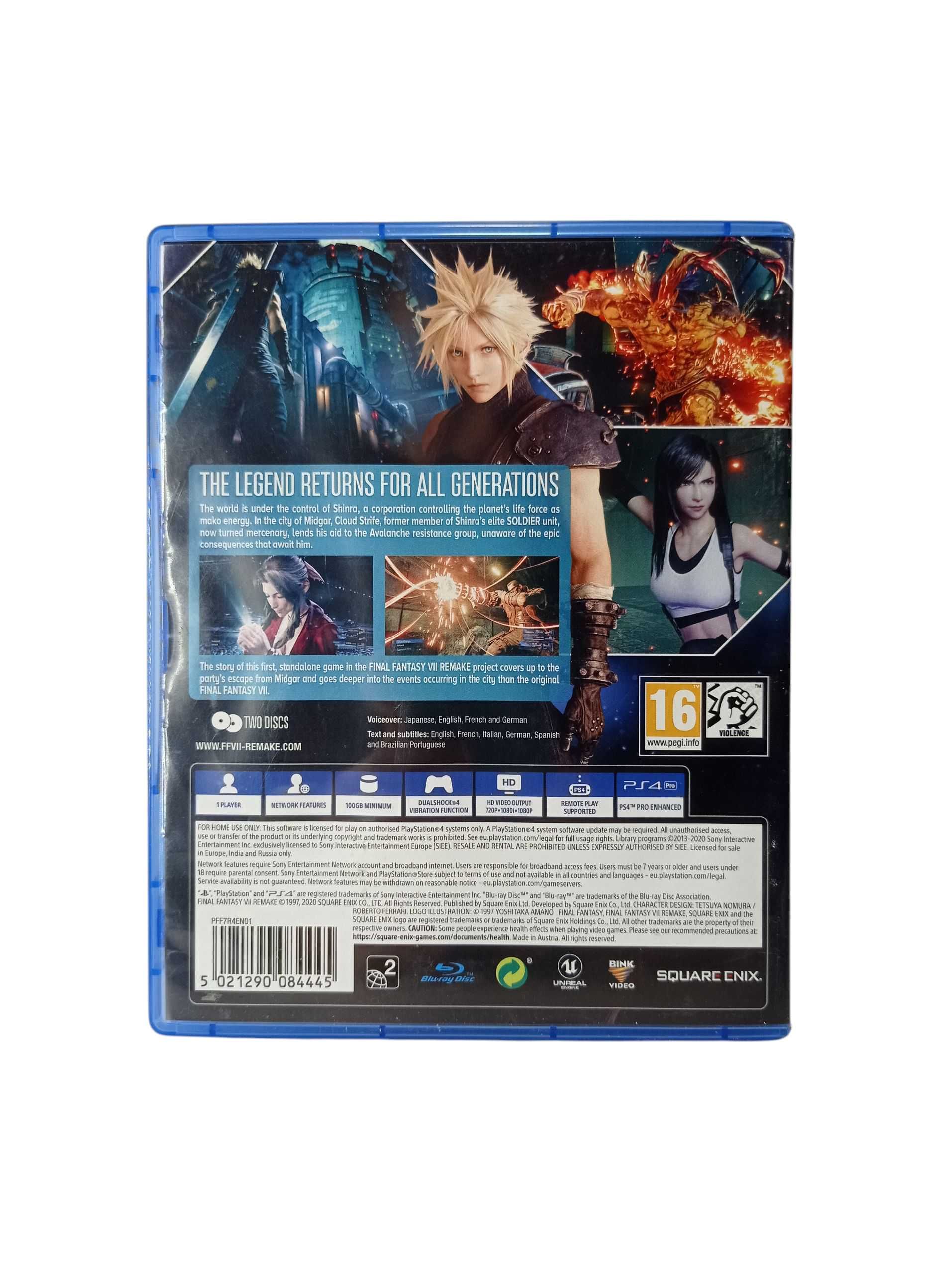Final Fantasy VII Remake PS4