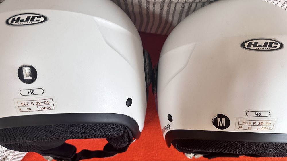 Kaski motocyklowe z blendą HJC i40 White Pearl