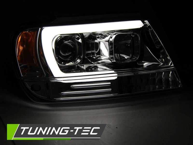 Lampy przednie przód JEEP GRAND CHEROKEE WJ r.99-05 LED BAR NEON NOWE